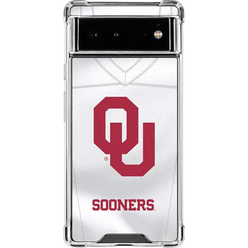 University of Oklahoma White Jersey Google Pixel 6 Clear Case